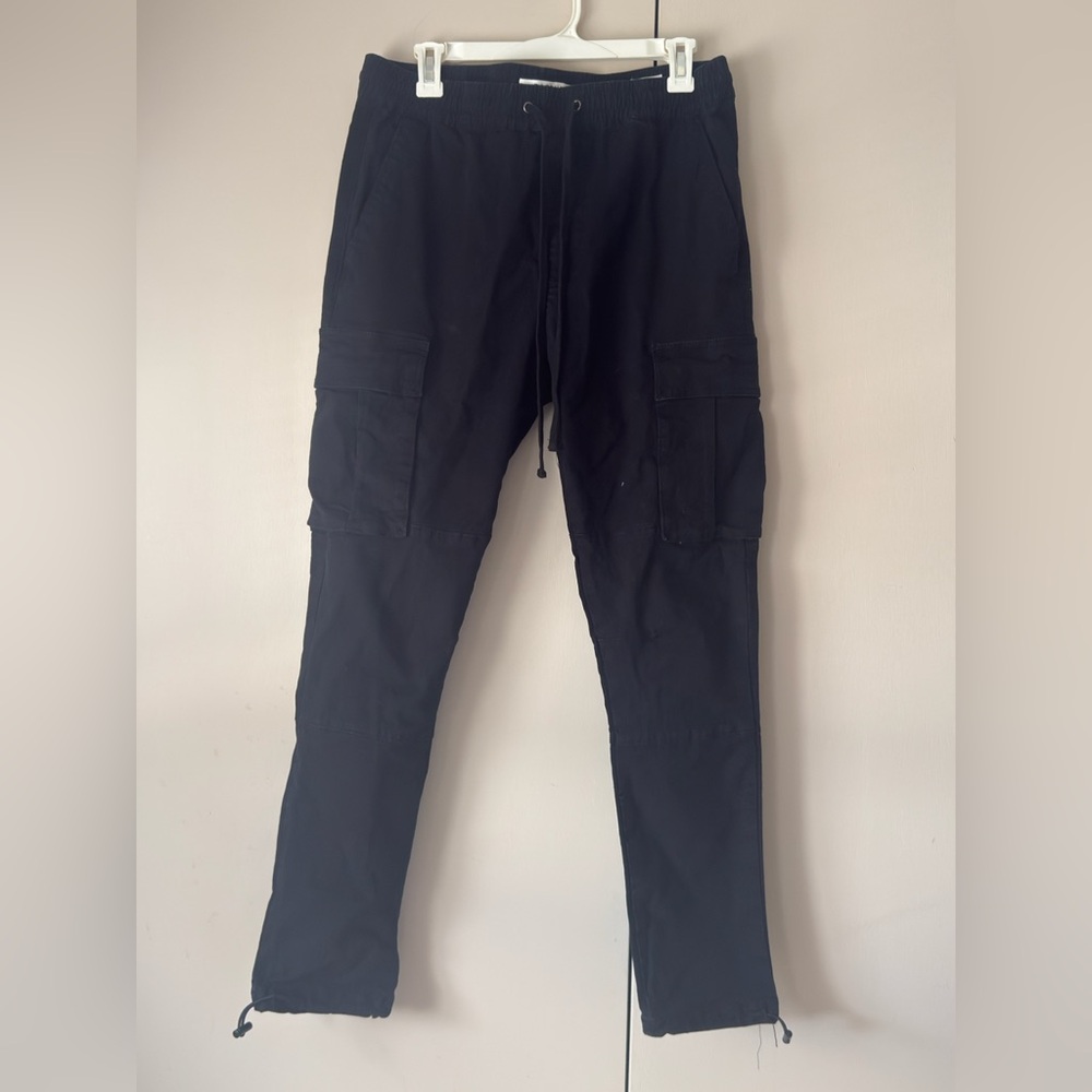 PacSun Black Men's Cargo Pants with Utility Pockets